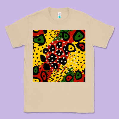 African Colors Pattern Classic Tee Designed By Bundleandbundleshop
