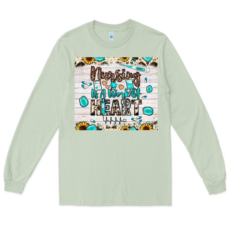Nursing Is A Work Of Heart Long Sleeve Tee by JahusDesignShop | Teevron