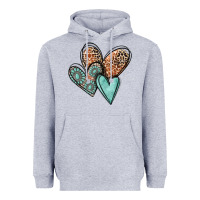 Heather Grey western love hearts Heavyweight Hoodie - MaliasSmallBusiness