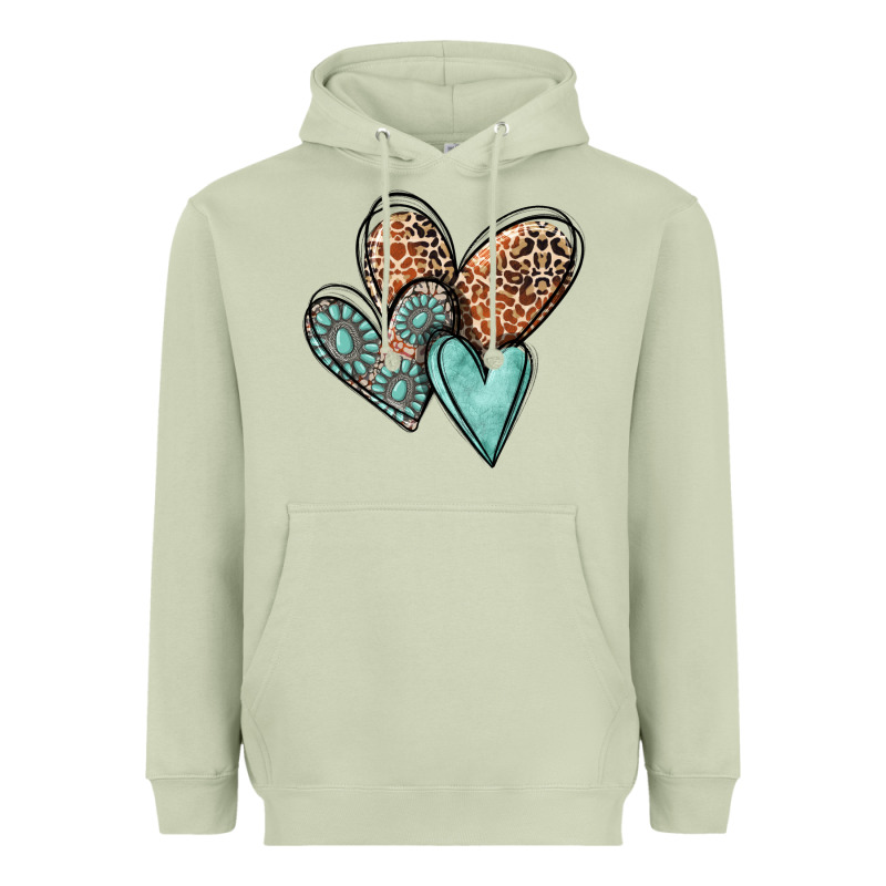 Western Love Hearts Heavyweight Hoodie by MaliasSmallBusiness | Teevron