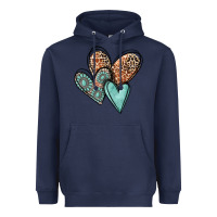 Navy western love hearts Heavyweight Hoodie - MaliasSmallBusiness