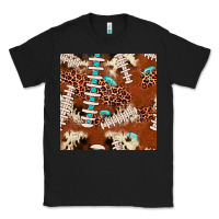 Black football leopard gemstone seamless pattern Classic Tee - JahusDesignShop