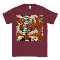 Burgundy football leopard gemstone seamless pattern Classic Tee - JahusDesignShop