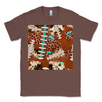 Chestnut football leopard gemstone seamless pattern Classic Tee - JahusDesignShop
