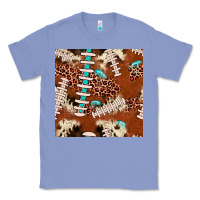 Colony Blue football leopard gemstone seamless pattern Classic Tee - JahusDesignShop