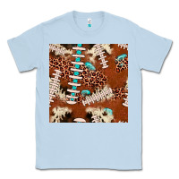 Dusty Blue football leopard gemstone seamless pattern Classic Tee - JahusDesignShop
