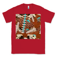 Red football leopard gemstone seamless pattern Classic Tee - JahusDesignShop