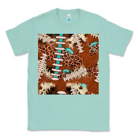Seafoam football leopard gemstone seamless pattern Classic Tee - JahusDesignShop