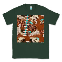 Sports Green football leopard gemstone seamless pattern Classic Tee - JahusDesignShop