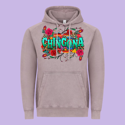 Chingona Vintage Hoodie Designed By Texasbilliewilder