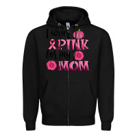 Black i wear pink for my mom sunlower and pumpkin Zipper Hoodie - AdoDesignShop