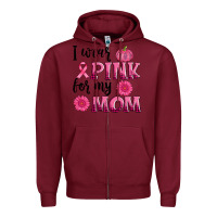 Burgundy i wear pink for my mom sunlower and pumpkin Zipper Hoodie - AdoDesignShop
