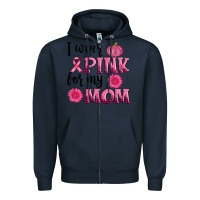 Navy i wear pink for my mom sunlower and pumpkin Zipper Hoodie - AdoDesignShop