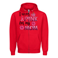 Red i wear pink for my mom sunlower and pumpkin Zipper Hoodie - AdoDesignShop