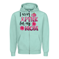 Seafoam i wear pink for my mom sunlower and pumpkin Zipper Hoodie - AdoDesignShop