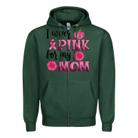 Sports Green i wear pink for my mom sunlower and pumpkin Zipper Hoodie - AdoDesignShop