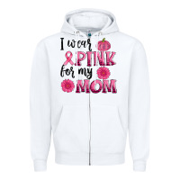 White i wear pink for my mom sunlower and pumpkin Zipper Hoodie - AdoDesignShop