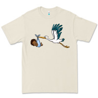 Bone stork with black baby boy Premium Tee - BarkalooDesign