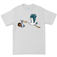 Dove Grey stork with black baby boy Premium Tee - BarkalooDesign