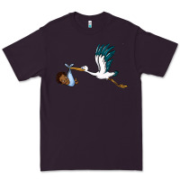 Plum stork with black baby boy Premium Tee - BarkalooDesign