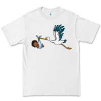 White stork with black baby boy Premium Tee - BarkalooDesign
