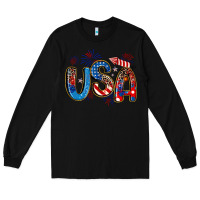 Black usa 4th of july Long Sleeve Tee - Artiststas