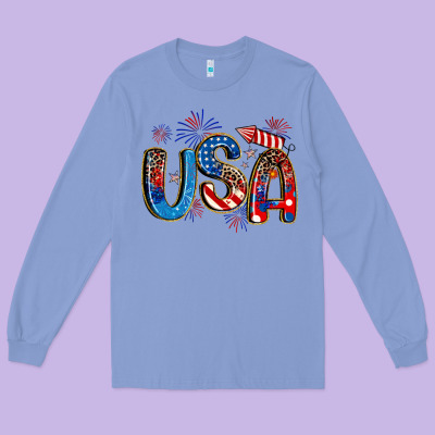 Usa 4th Of July Long Sleeve Tee Designed By Artiststas