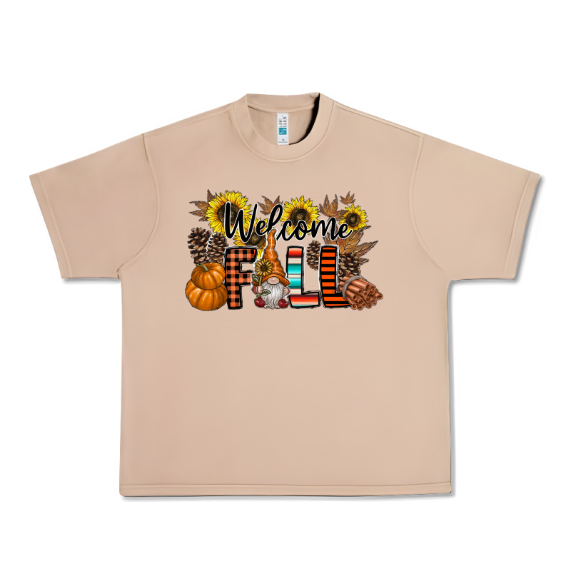 Welcome Fall Pumpkin Urban Heavy Tee by CowhideDigitalArt | Teevron