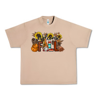 Burro Welcome Fall Pumpkin Urban Heavy Tee - CowhideDigitalArt