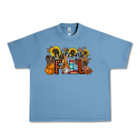 Pebble Blue Welcome Fall Pumpkin Urban Heavy Tee - CowhideDigitalArt