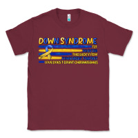 Burgundy down syndrome Classic Tee - Artiststas
