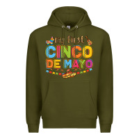 Army Green my first cinco de mayo Premium Hoodie - LillyAllenDesigns