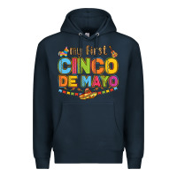 Navy my first cinco de mayo Premium Hoodie - LillyAllenDesigns