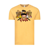 Vintage Mustard mom of both baseball and softball messy bun Vintage Tee - Zillion Design Studio