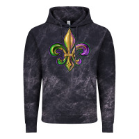 Cloud Black fleur de lis Vintage Hoodie - RanaPortraitStore