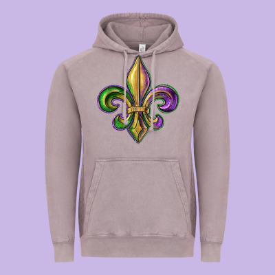 Fleur De Lis Vintage Hoodie Designed By Ranaportraitstore