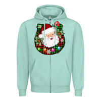 Seafoam horseshoe santa Zipper Hoodie - AdoDesignShop