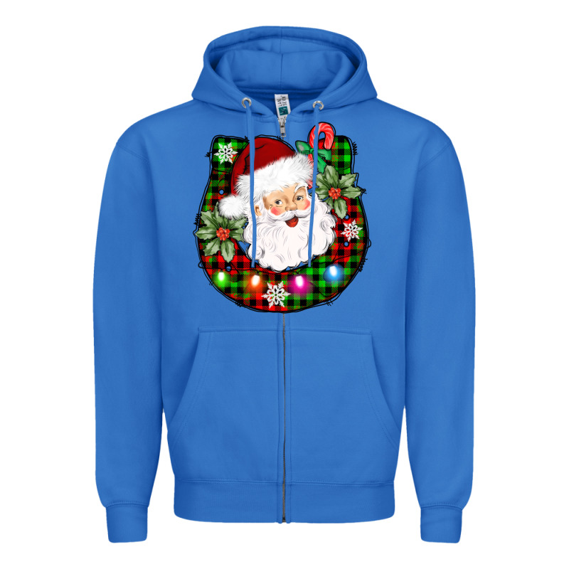 Horseshoe Santa Zipper Hoodie by AdoDesignShop | Teevron