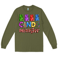 Army Green candy monster with jelly bear Long Sleeve Tee - AdoDesignShop