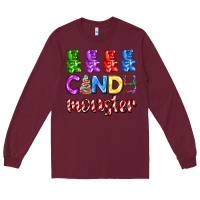 Burgundy candy monster with jelly bear Long Sleeve Tee - AdoDesignShop