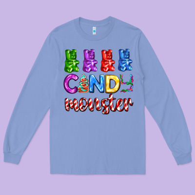 Candy Monster With Jelly Bear Long Sleeve Tee Designed By Adodesignshop