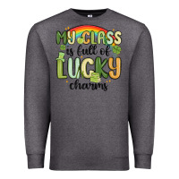 Charcoal Heather my class is full of lucky charms Premium Sweatshirt - MaliasSmallBusiness