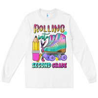 White rolling into second grade Long Sleeve Tee - BundleAndBundleShop