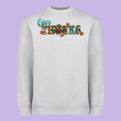 Give Thanks Heavyweight Sweatshirt Designed By Ranaportraitstore