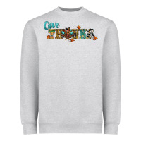 Heather Grey give thanks Heavyweight Sweatshirt - RanaPortraitStore