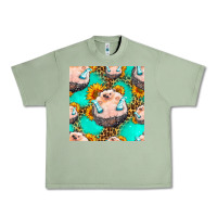 Oil Green hedgehog western seamless pattern Urban Heavy Tee - HRA Design Shop