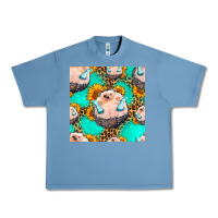 Pebble Blue hedgehog western seamless pattern Urban Heavy Tee - HRA Design Shop