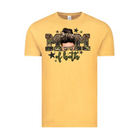 Vintage Mustard mom of both boys messy bun Vintage Tee - Zillion Design Studio