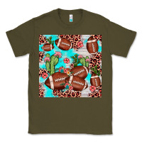 Army Green football leopard cactus seamless pattern Classic Tee - JahusDesignShop