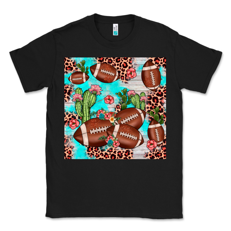 Football Leopard Cactus Seamless Pattern Classic Tee by JahusDesignShop | Teevron